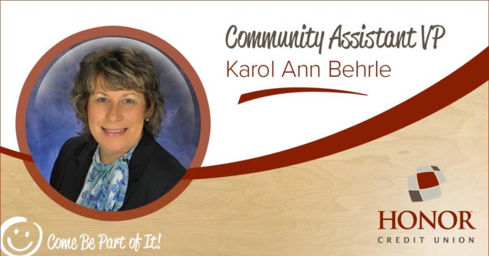 karol behrle announced as honor credit union community assistant vice president