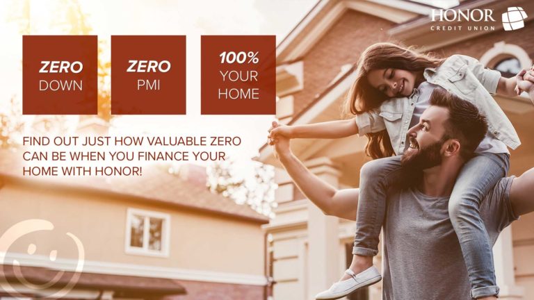 get a mortgage with no down payment and no pmi from honor credit union