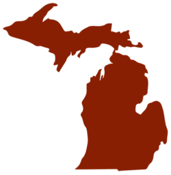 outline of the state of michigan | Honor Credit Union