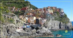 a few money saving tips can help a family of four afford a trip to italy; photo of italian shoreline | Honor Credit Union