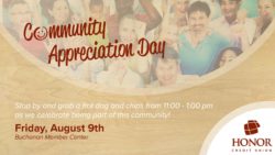 buchanan community appreciation day august 9th | Honor Credit Union