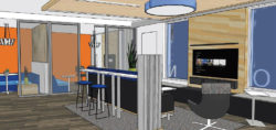 a rendering of the inside of honor credit union's downtown kalamazoo connect center, which will feature lounge and collaboration space | Honor Credit Union