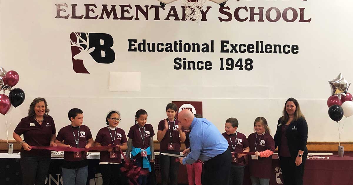the buchanan bucks student credit union celebrated its grand opening October 10, 2018 with students and faculty attending a ribbon cutting