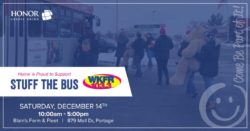 join honor credit union for stuff the bus 2019 on december 14 at blain's farm and fleet | Honor Credit Union
