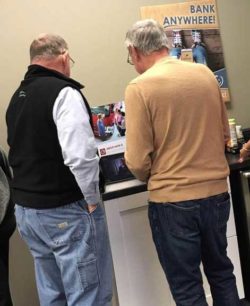 vietnam war veteran fred turk watches a video biography of his time in military | Honor Credit Union
