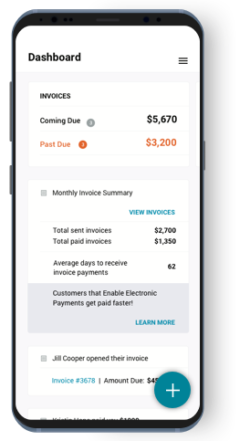 a screenshot of the autobooks dashboard on a mobile device | Honor Credit Union