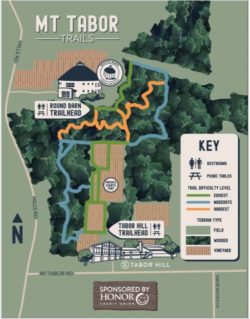 image showing the path of the mt tabor trails | Honor Credit Union