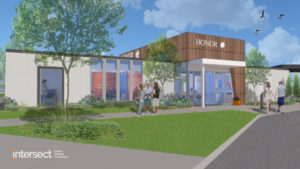artist rendering of the exterior of the new honor credit union member center to be built and open in 2021 | Honor Credit Union