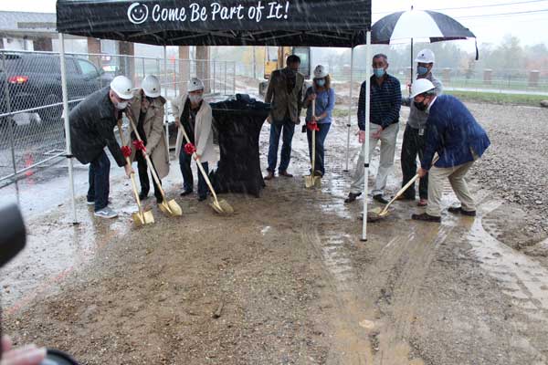 photo from the honor credit union berrien springs member center groundbreaking ceremony on october 23, 2020