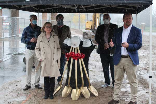 photo from the honor credit union berrien springs member center groundbreaking ceremony on october 23, 2020