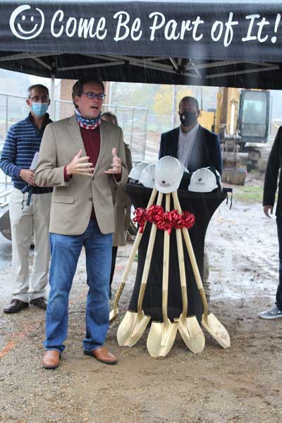 photo from the honor credit union berrien springs member center groundbreaking ceremony on october 23, 2020