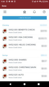 screenshot image of MoneyMap in the Honor app on a smartphone device | Honor Credit Union