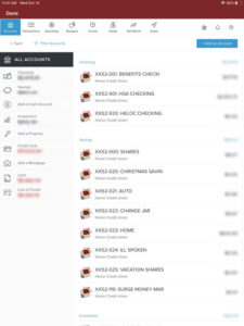 screenshot image of MoneyMap in the Honor app on a tablet device | Honor Credit Union