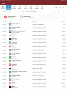screenshot image of MoneyMap in the Honor app on a tablet device | Honor Credit Union