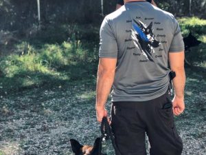 photo of a battle creek police officer training a k-9 patrol dog | Honor Credit Union