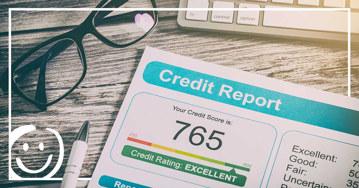 image of a credit report document resting on a wooden tabletop