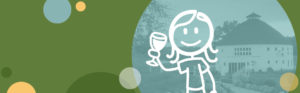 stick figure holding a wine glass on green background | Honor Credit Union