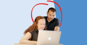 couple looking a laptop together | Honor Credit Union