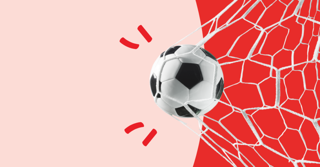 a soccer ball being caught in a net to illustrate a safety net