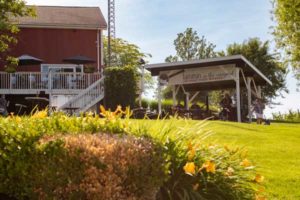 photo of Round Barn Estate with a band playing on a stage | Honor Credit Union