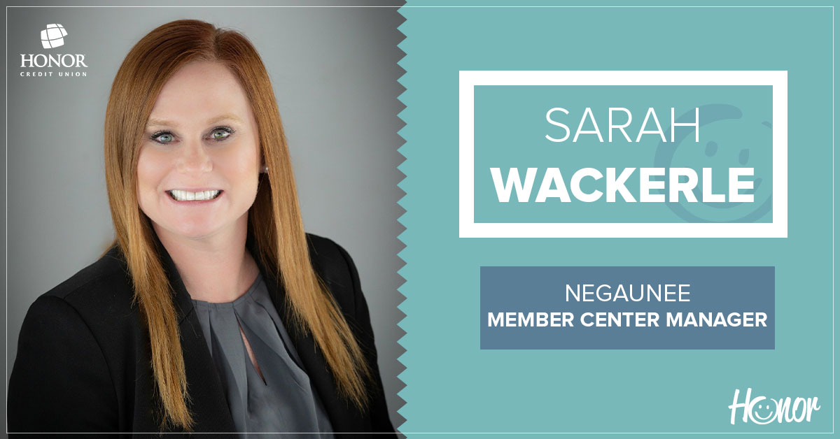 photo of honor credit union negaunee member center manager sarah wackerle