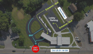 map image of new berrien springs member center parking lot | Honor Credit Union