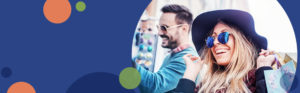 photo of a man and woman smiling holding shopping bags | Honor Credit Union