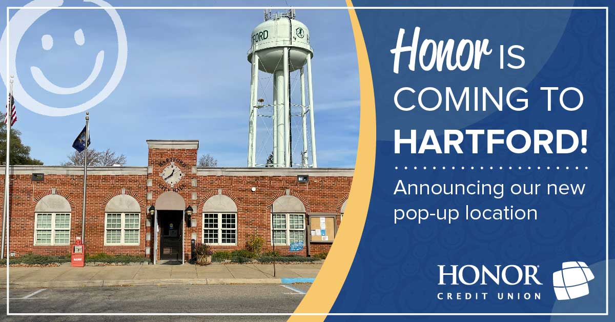 photo of Hartford City Hall, where the Honor Credit Union pop-up branch will be located