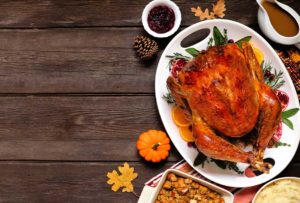 cooked turkey on a plate resting on a table | Honor Credit Union