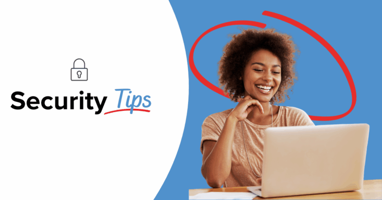 a young women looking at her laptop with concern, after noticing credit card fraud on her account