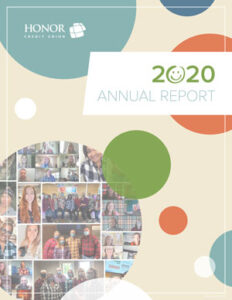 photo of the cover of the 2020 honor credit union annual report | Honor Credit Union