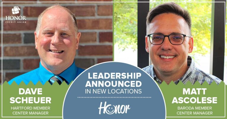 photos of hartford member center manager dave scheuer and baroda member center manager matt ascolese