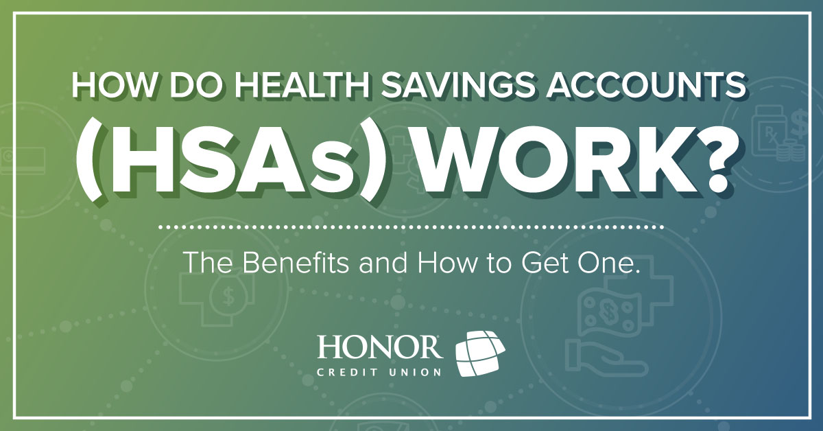 image with blue and green background and text promoting health savings accounts