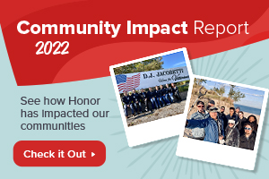 image promoting the honor credit union 2022 community impact report
