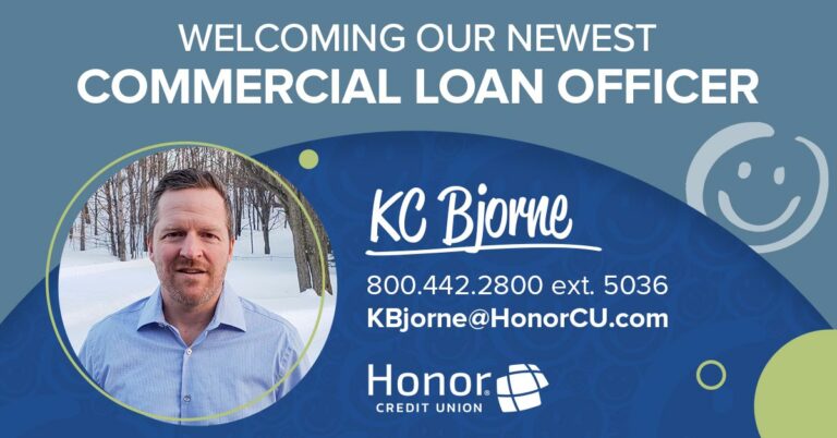 image featuring honor credit union commercial loan officer kc bjorne
