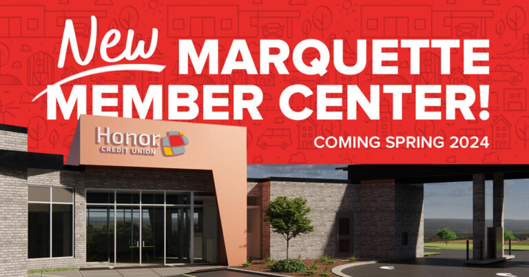 artist rendering of new honor credit union marquette member center