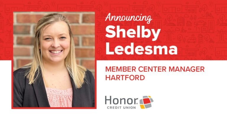 honor credit union announces shelby ledesma as hartford member center manager