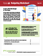 click to download an honor budgeting worksheet