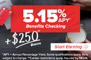 image promoting the 5.15% APY* benefits checking rate and 0 bonus to open an account