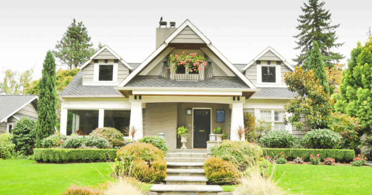 beautiful exterior and yard of a home