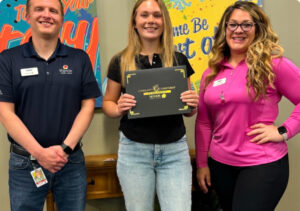 community scholarship winner with Honor Team | Honor Credit Union