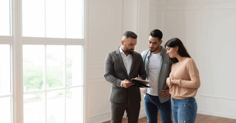 couple buying a home