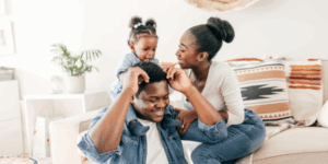 Family of three enjoying time together. | Honor Credit Union