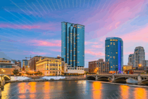 view of Grand Rapids buildings | Honor Credit Union