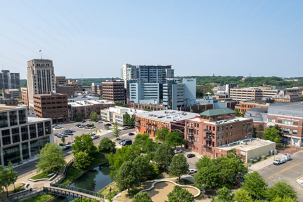 view of Kalamazoo buildings