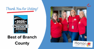 Thanks for voting! Best of Branch County | Honor Credit Union
