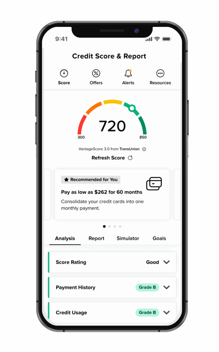 Use Savvy Money to see your credit score