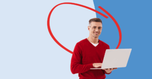 man using a laptop | Honor Credit Union
