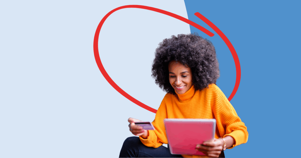 Women practicing Safe Online Shopping