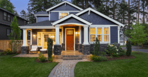 a house at dusk with the lights on | Honor Credit Union